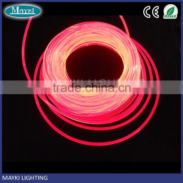 6mm Size Polymer Side Glow Optical Fiber Optic Lighting Cable photo-4