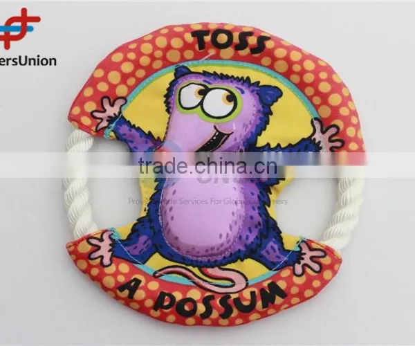 No.1 Yiwu Exporting Commission Agent Wanted Cartoon Flying Saucer Canvas Pet Toy For Cat photo-3