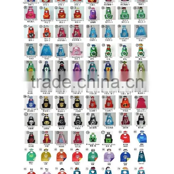 Hot Selling 70x70cm Satin Superhero Promotional Cape With Mask photo-5