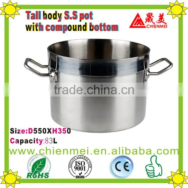 Focus on 04 Stainless Steel Sauce Pot With Aliminum Clad Bottom/large Cooking Pots /cooking Pot Set/stainless Steel Cookwar photo-2