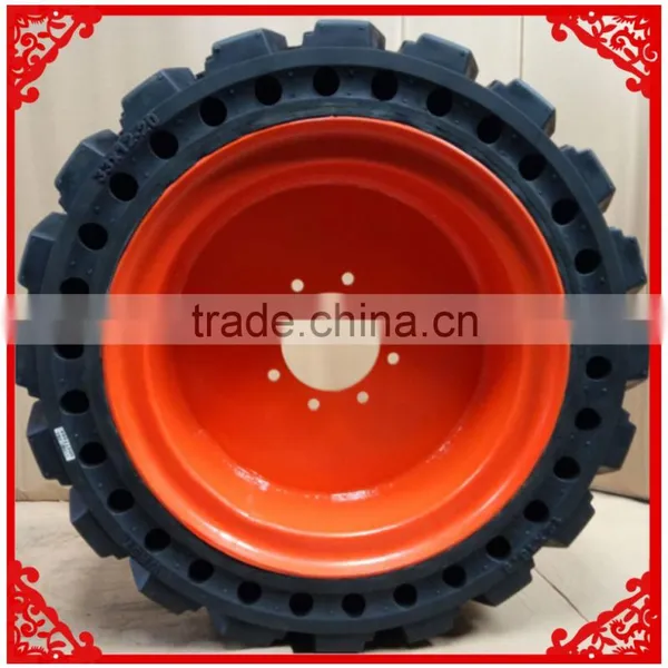 Long Warranty Bobcat Skid Steer Solid Tires 23 .5-25 385/65R22.5 With Factory Price photo-2