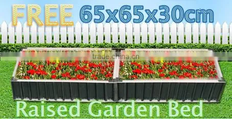 CLEARANCE SALE STEEL RAISED GARDEN BED INSTANT PLANTER METAL 65L*65W*30H cm