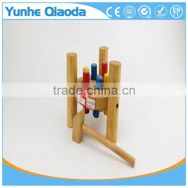 Christmas Thanksgiving Gifts Classic Toddler Game Wooden Hammer Toy Pound-A-Peg Pounding Bench Early Explorer photo-4