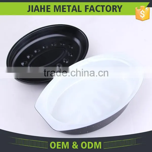 SGS Certification Ceramic Chicken Oval Pan Roaster With Rack photo-6