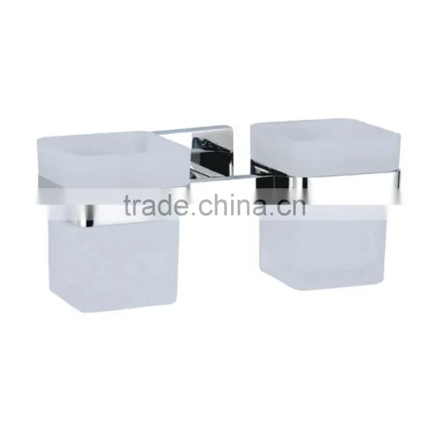 Wholesale Wall Mounted Stainless Steel Bathroom Double Cup Holder BSCI photo-2