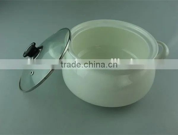 Cheap Ivory White Ceramic Soup Tureen With Glass Lid photo-2