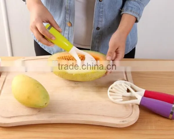 Colorful Multifunction Plastic Vegetables Fruits Remove Seeds Spoon photo-5