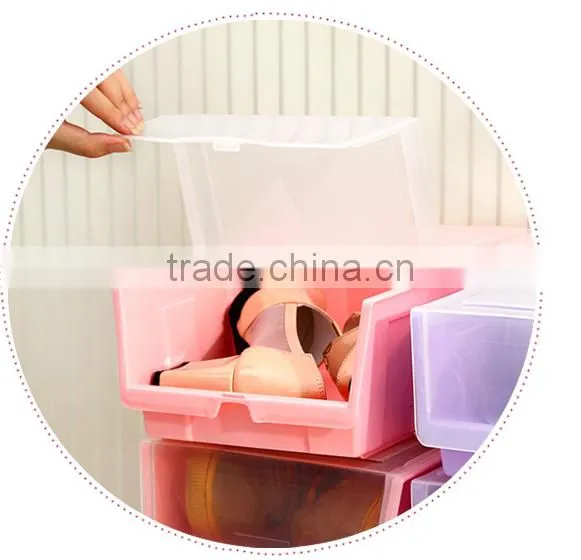 Colorful Thicker With Cover Storage Box Plastic Shoe Boxes photo-2