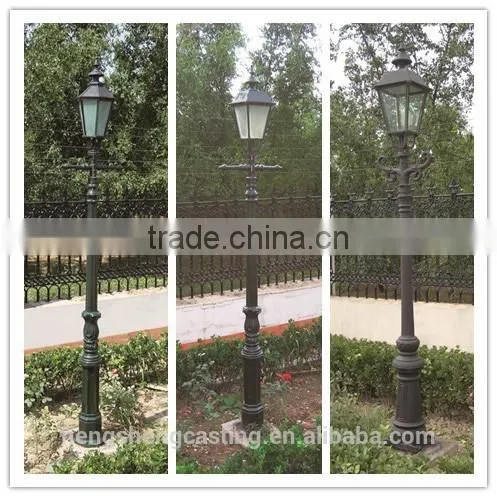 China Hot Sell Outdoor Antique Double Arm Street Light Pole photo-4