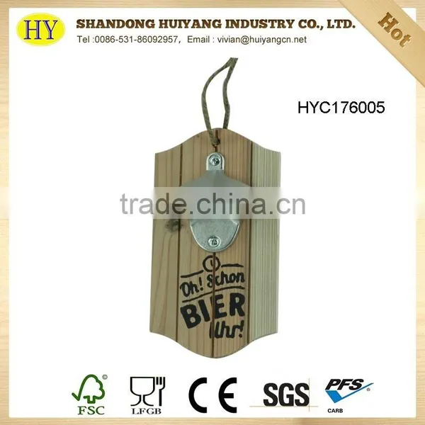 Wall Mounted Beer Bottle Opener on Wood Board photo-2
