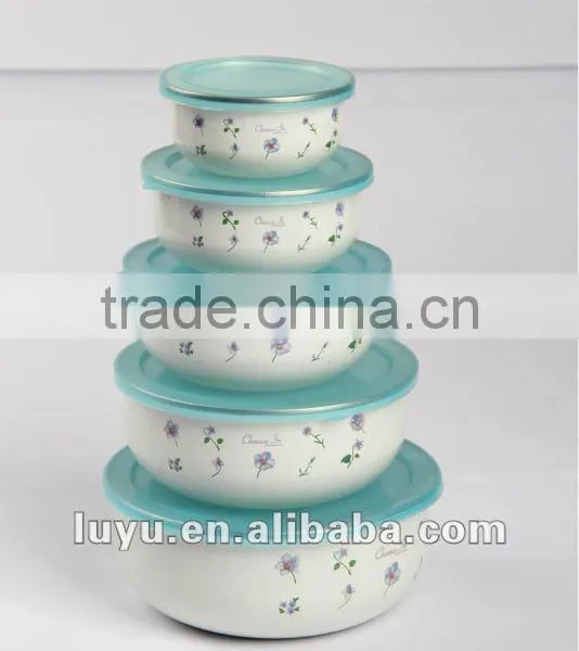 Enamel Storage Bowl Food Container photo-4