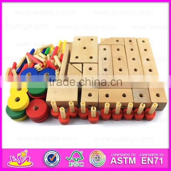 2015 Wooden Nut Screw Wooden Combination Toy,Children Toys Screw Nut Combination,Good Quality Hand Made Wooden Screw Toy W03C014 photo-6