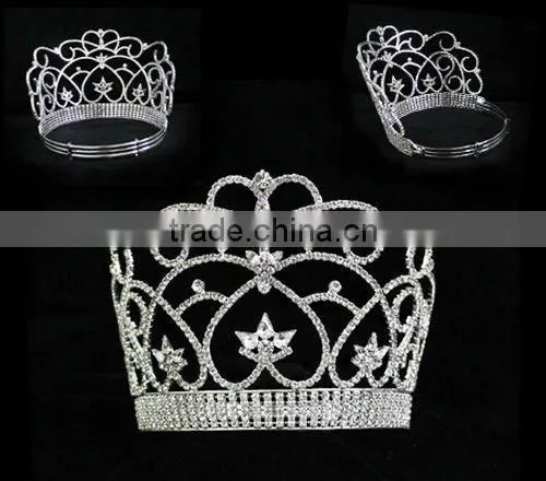 Big Rhinestone Diamante Pageant Jewelry Fashion Quality Hair Tiaras photo-2