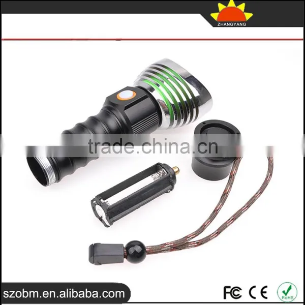2016 Latest OEM XML-T6 3 Mode 1000 Lumens Focus Adjustable LED Flashlight photo-3