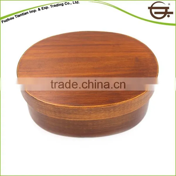 High Quality Oval Leakproof Wood Lunch Box Bento