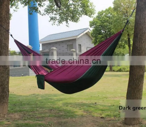 Amazon Wholesale High Quality Colorful Double Portable 210T Nylon Taffeta Camping Hammock photo-2