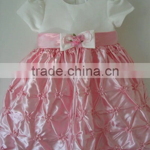 Girl Pretty Dress With Wrinkle Bottom Design 2015