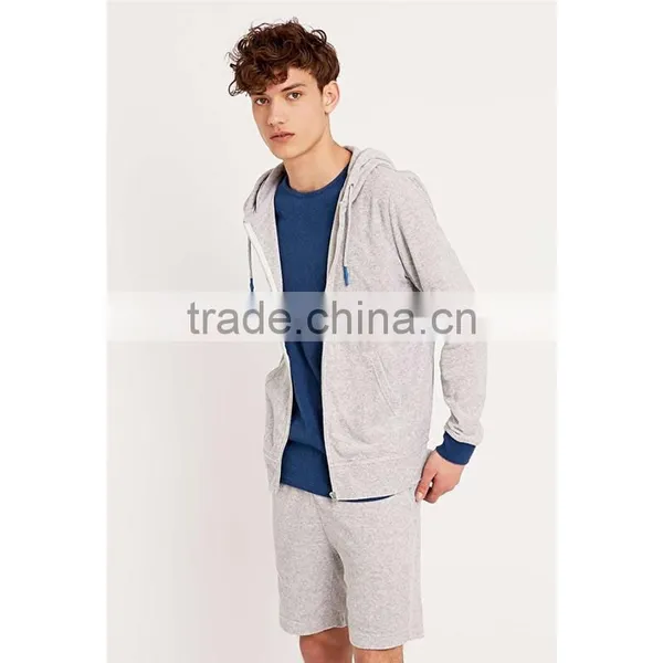 Thin Hoodie With String Blank Pullover Grey Wholesale Plain Zip Hoodies photo-5