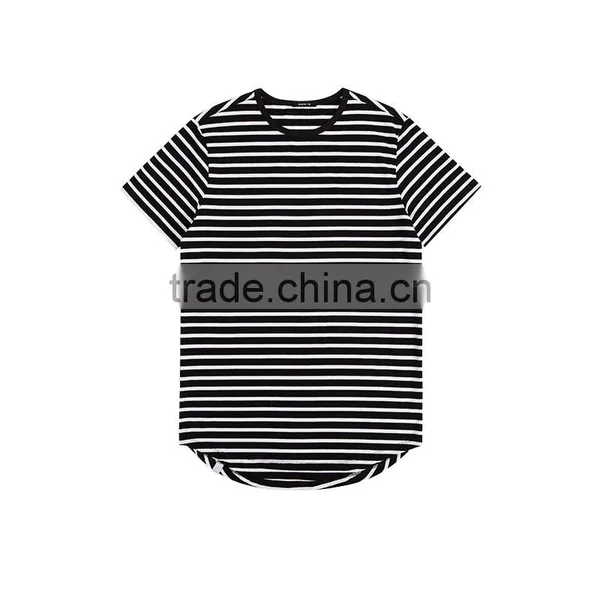 New Arrival Fashion OEM Service Fancy High Quality 100% Striped Cotton Men Tshirt T-shirt Wholesale China Manufacture photo-2