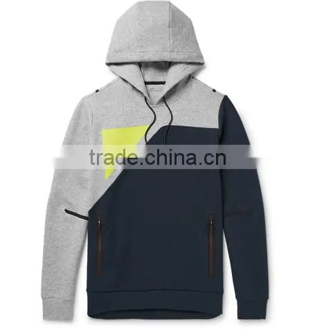 Custom Best Quality Plain Sport Hoodie Patchwork Pull Over Jersey Hoodies and Sweatshirts photo-5