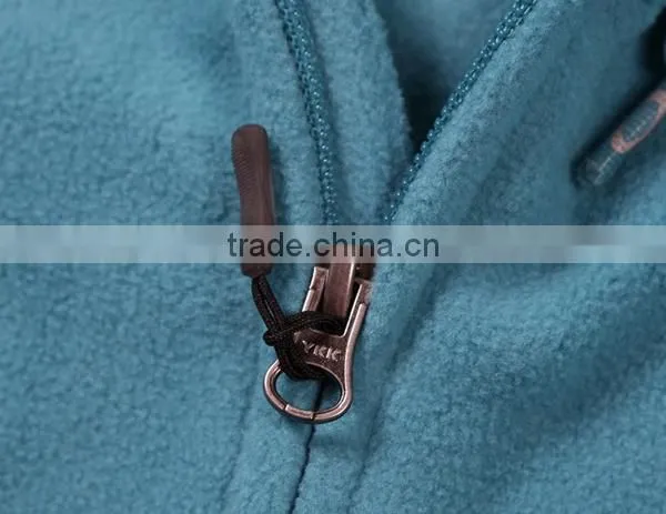 100% Polyester Polar Fleece Ladies Jackets Factory Products 280grm Fleece Cheaper Plain Blank Jackets KM0715 photo-3