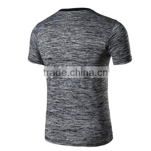 Custom Men's Seamless Short Sleeve Round Neck Heater Poly t Shirt photo-5