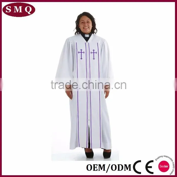 High Quality Church Cross Embroidery Pulpit Baptismal Robe photo-3