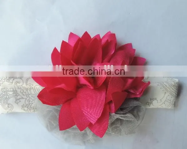 Kids Girl Flower Raglan Hairwear Persnickety Remake Cotton Bowknot Baby Girl Headbands Children Craft Hairband Wholesale 2016 photo-4