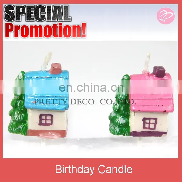 Small house shaped stick candle for birthday decoration
