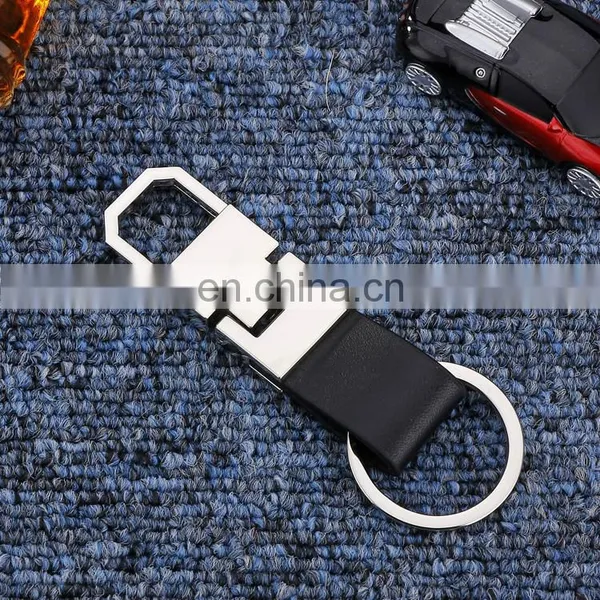 Custom Upscale Black Car Leather Keyrings for Car Gift photo-6