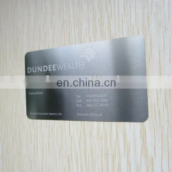 CR80 Credit Card Size Stainless Steel Vip Card Printing