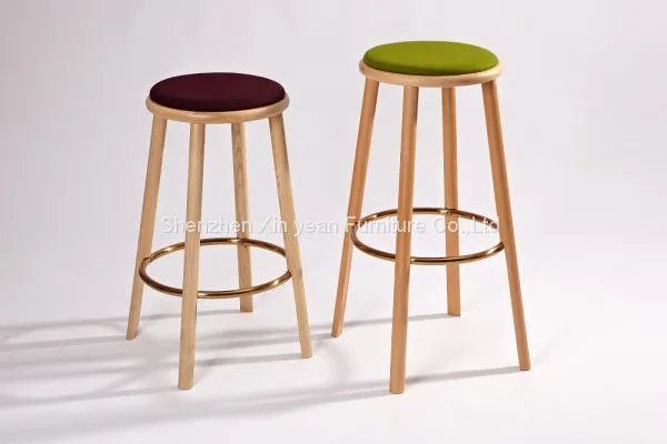 Solid Wood Bar Stool With Different Seat Height photo-5