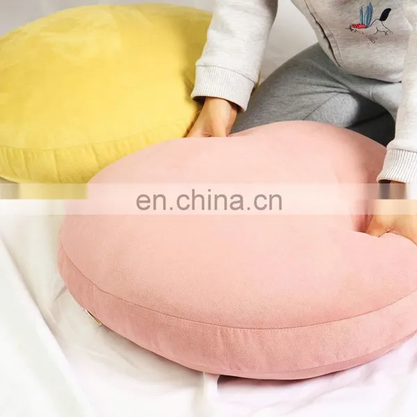 Super Soft Suede Floor Pillows 3 Denier Feather Like Polyester Filling Floor Cushion Seat Round Decorative Throw Pillow photo-6