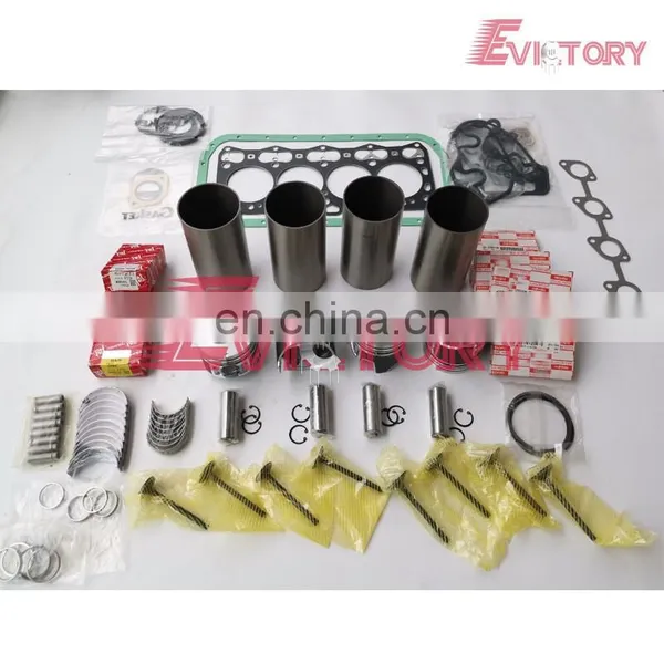 For for 4LE2 4LE2X Rebuild Kit Piston + Ring Cylinder Liner Full Gasket Bearing Valve