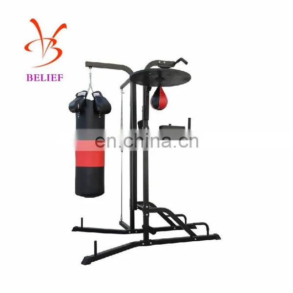 Four Boxers Punching Sandbags for Power Training photo-5