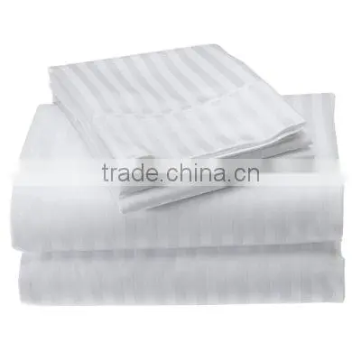 100% Egyption Cotton Plain White Hotel Bed Sheets