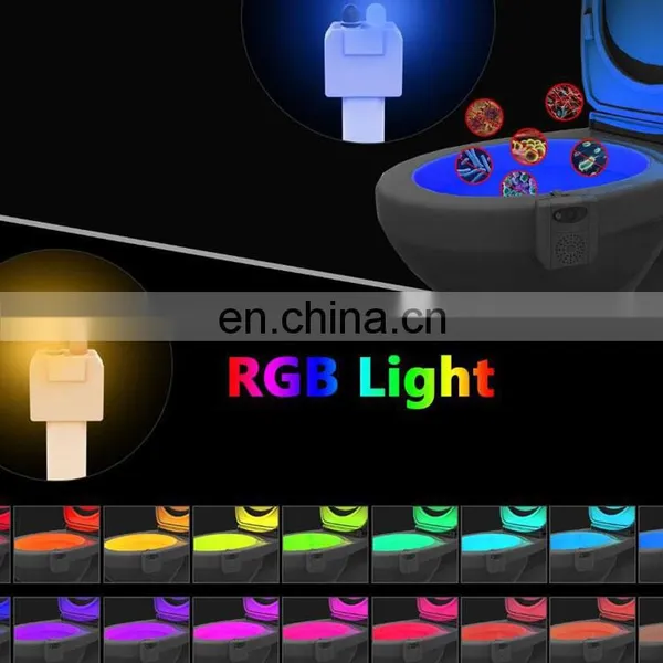 Motion Activated 16-Color Changing Battery Operated Waterproof UV Sterilization Led Toilet Night Light Motion Sensor photo-3