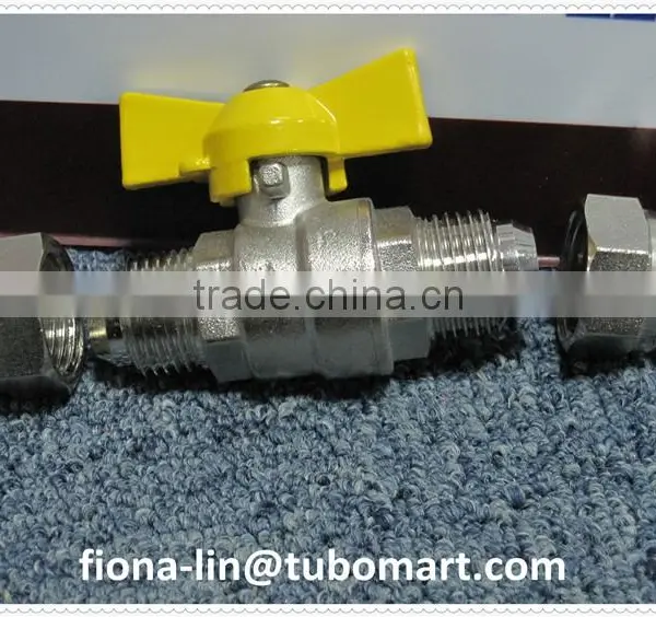 Gas Ball Valve With Movable Female Nipples and Brass Fittings photo-3