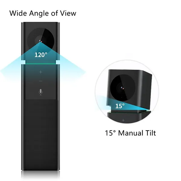 CIB Cube Black 1080P 30FPS USB2.0 LED Light Ring Touch Screen Camera Speaker Microphone All-in-One Conference Video Camera photo-5
