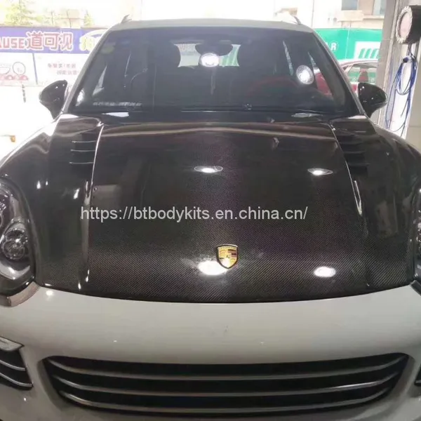 Карбоновая капотная панель для Cayenne 2015