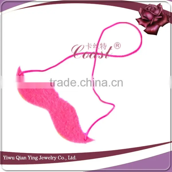 Wholesale Beautiful Color Mini Party Fake Handlebar Beard Moustache With Elastic for Ladies photo-5
