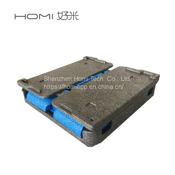 Portable Foldable Black EPP Foam Flip Box Car Storage Outdoor Picnic Expanded Polypropylene Packaging Box With Texturing Surface photo-2