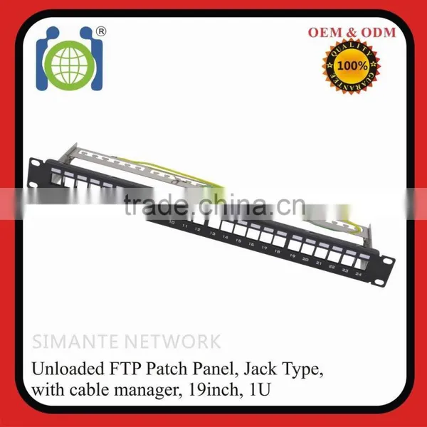 19 Inch 1U Unloaded 24 Ports Patch Panel photo-2