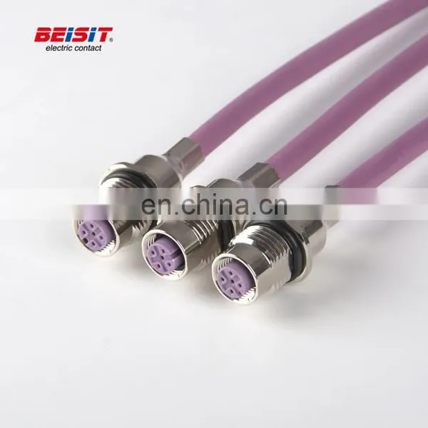 Electrical Cable Connectors 3 4 5 6 8 9 12 Pins IP67 Female For Robot M12 Waterproof photo-4