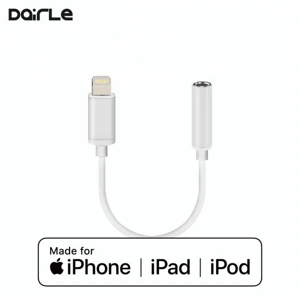 Original Quality MFi 8pin to 3.5MM Female Audio Jack Adapter for Iphone 8 photo-2