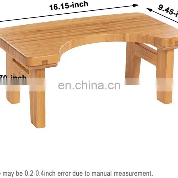 Bamboo 6.7 '' Toilet Bathroom Squatting Toilet Step Stool Simple Design for Kids and Adults photo-4