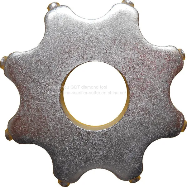 Guangzhou GDT 8 Point Tungsten Carbide Scarifier Cutters TCT Flail Cutter