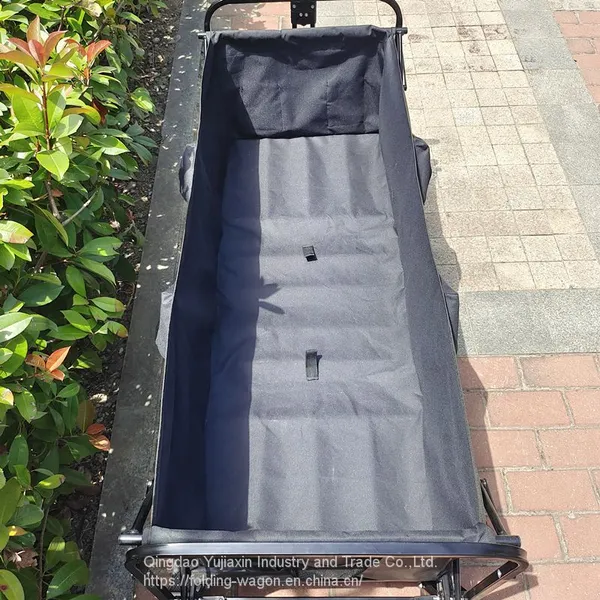 Extended Capacity Folding Wagon Four Big PVC Wheels Collapsible Picnic Camping Cart photo-3