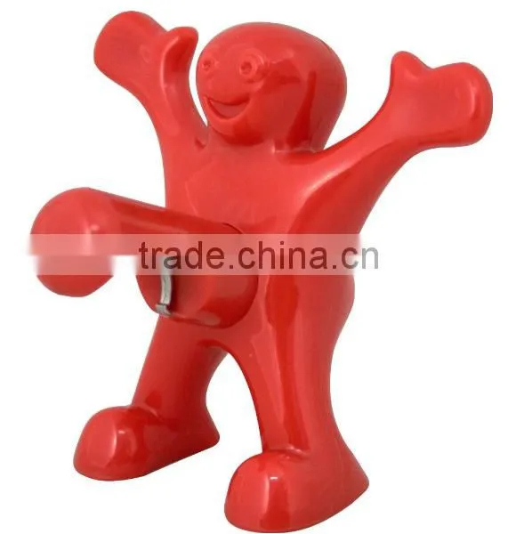 Creative Wine Accessories Red Men Bottle Opener, Corkscrew and Stopper photo-6
