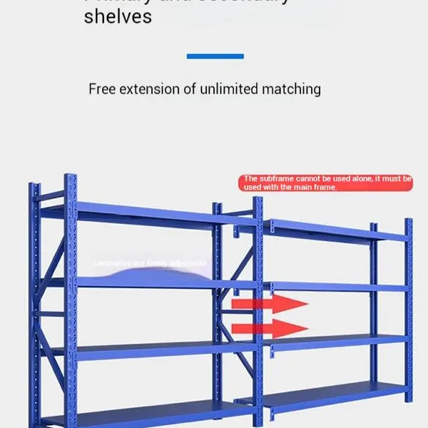 Multi-Layer Industrial Storage Unit 400kg Per Shelf - Space-Saving Library Shelving Solution with Freely Adjustable Layer